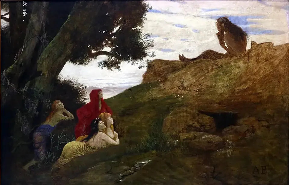 Pan et Dryades - Arnold Böcklin image 1 reproduction de peinture à l’huile