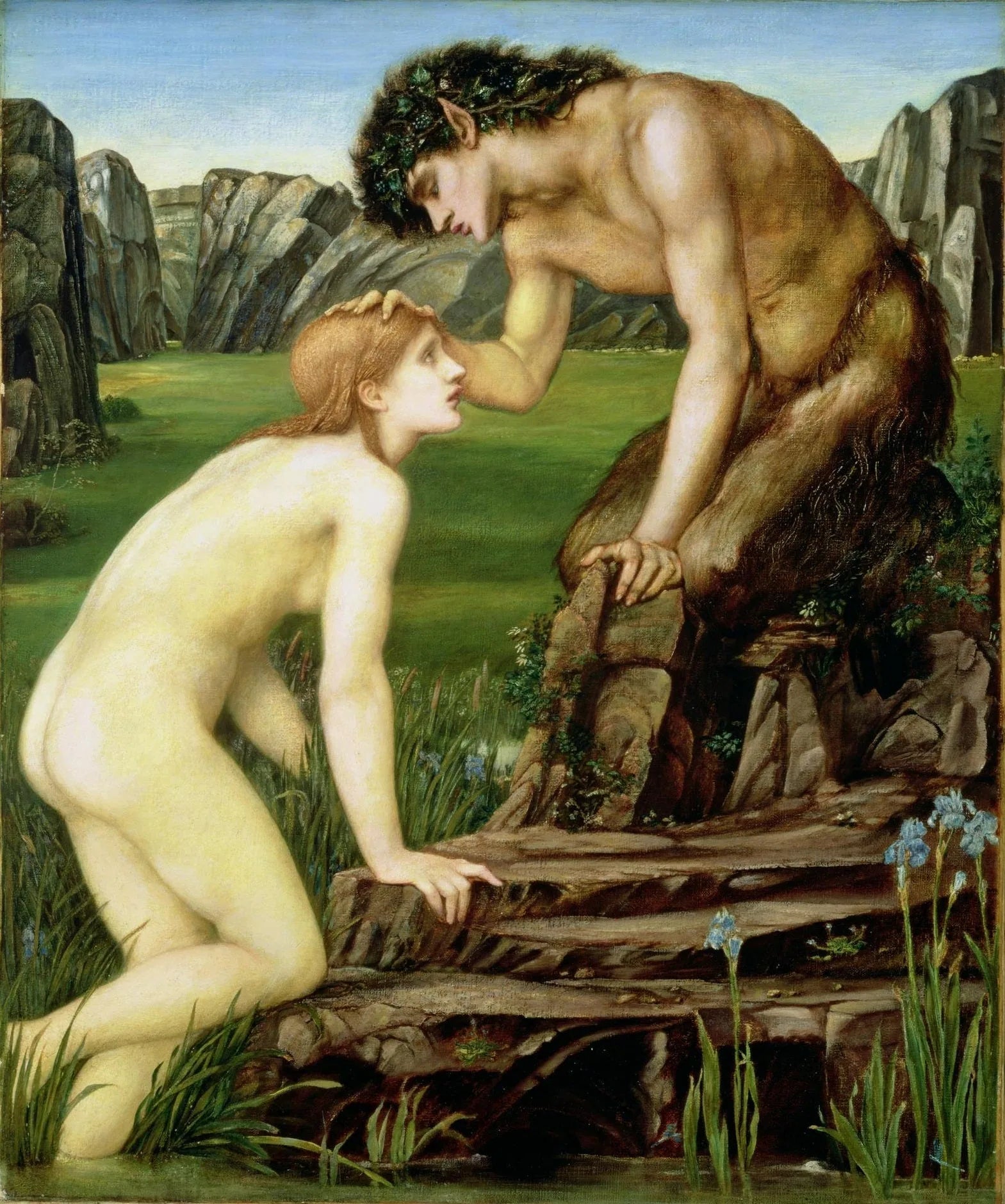Pan et Psyché - Edward Burne-Jones image 1 reproduction réalisée par Alpha Reproduction