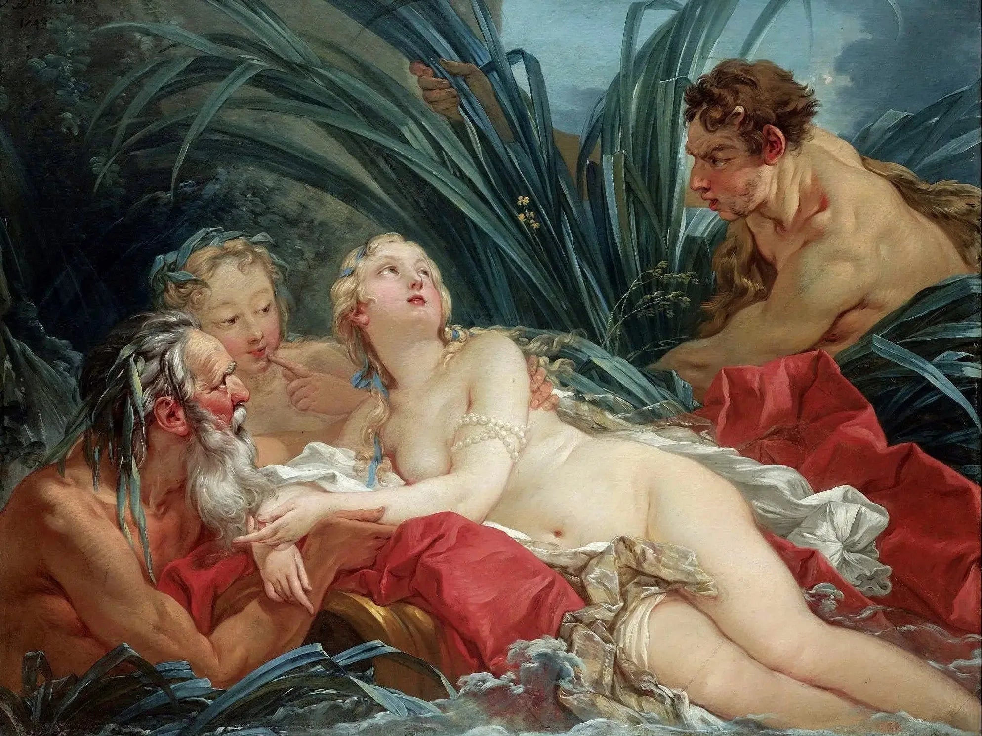 Pan et Syrinx - François Boucher image 1 copie peinte à la main à l’huile