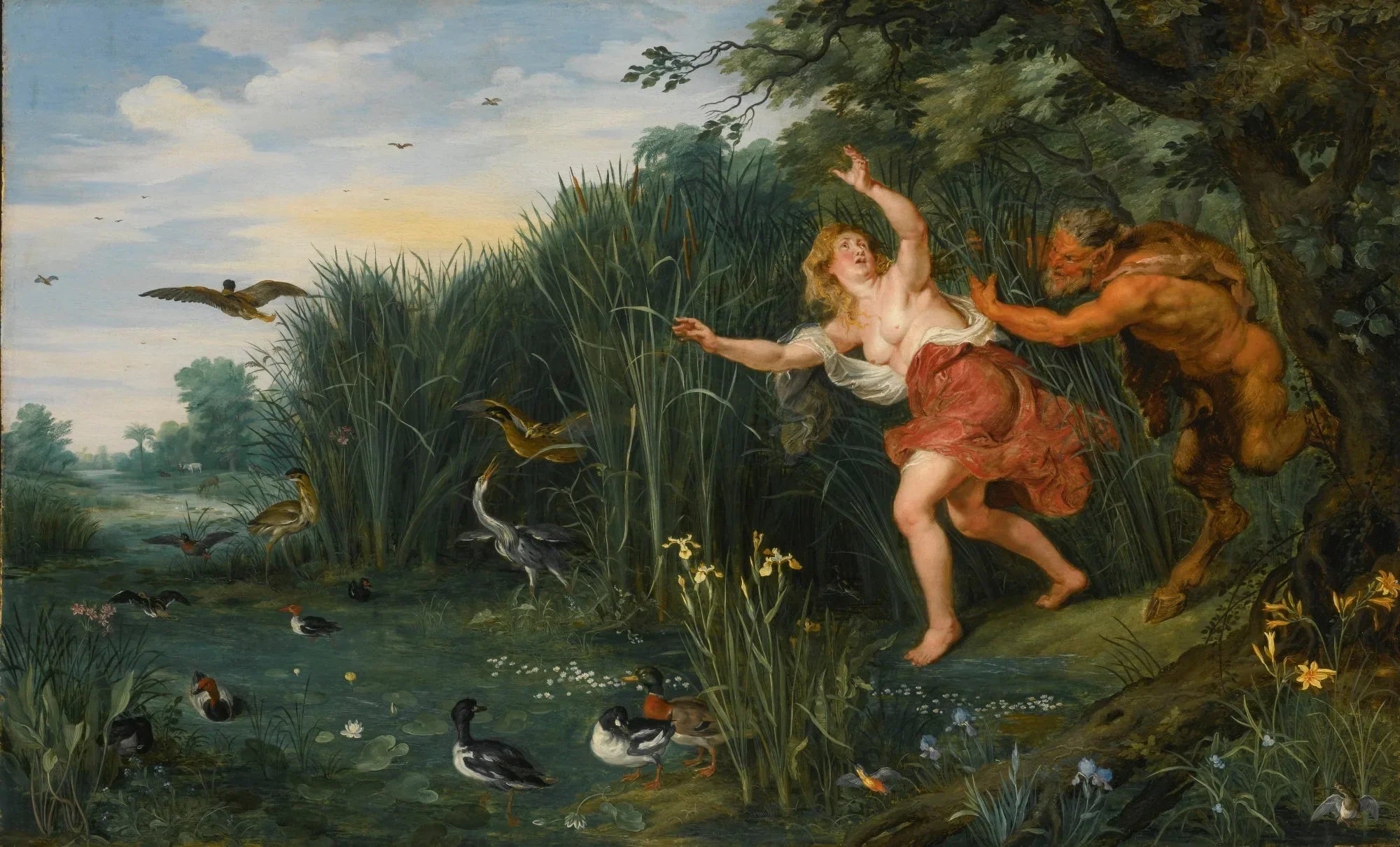 Pan et Syrinx - Jan Brueghel le Jeune image 1 reproduction de peinture à l’huile