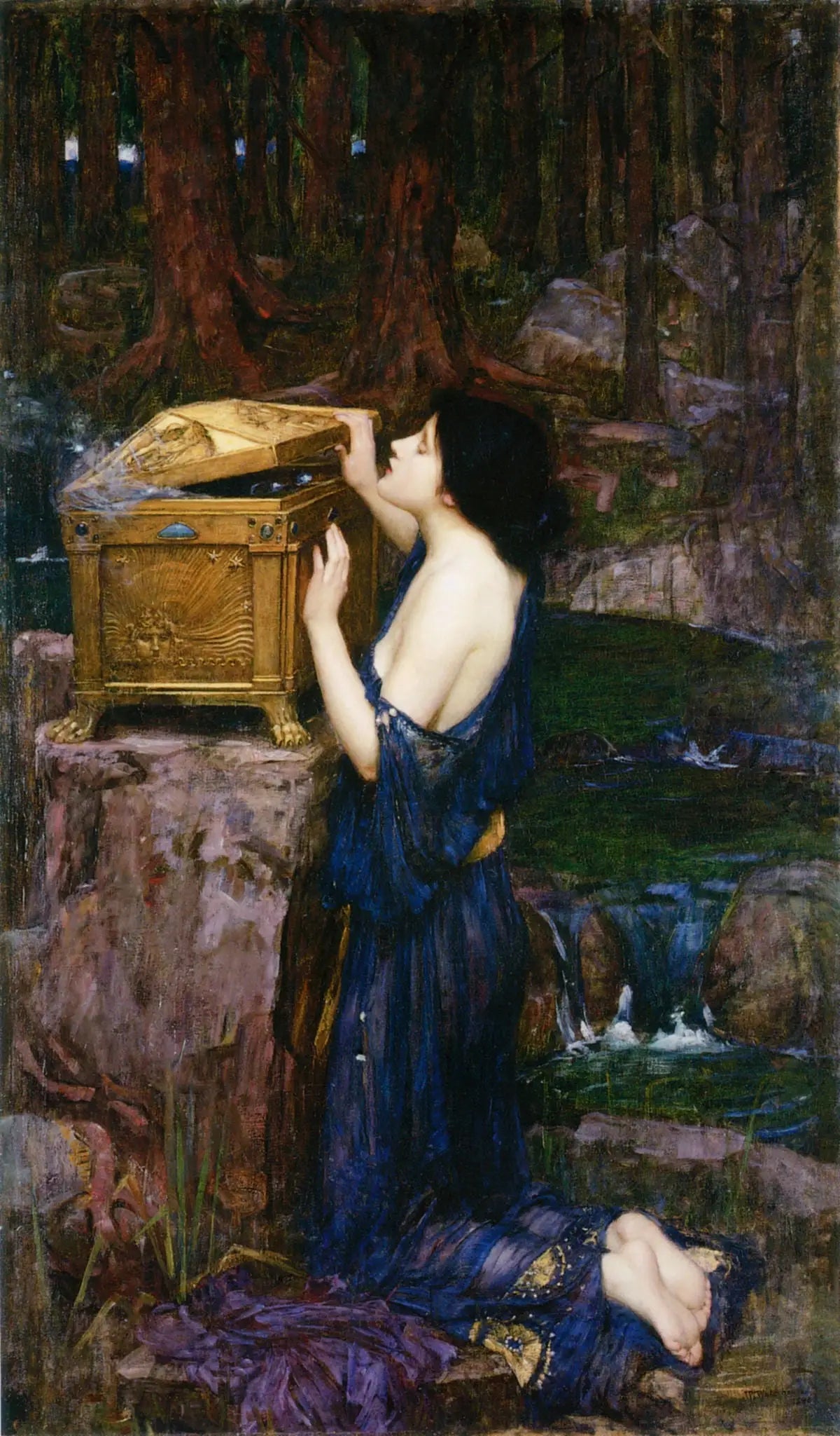 Pandore - John William Waterhouse image 1 reproduction de peinture à l’huile