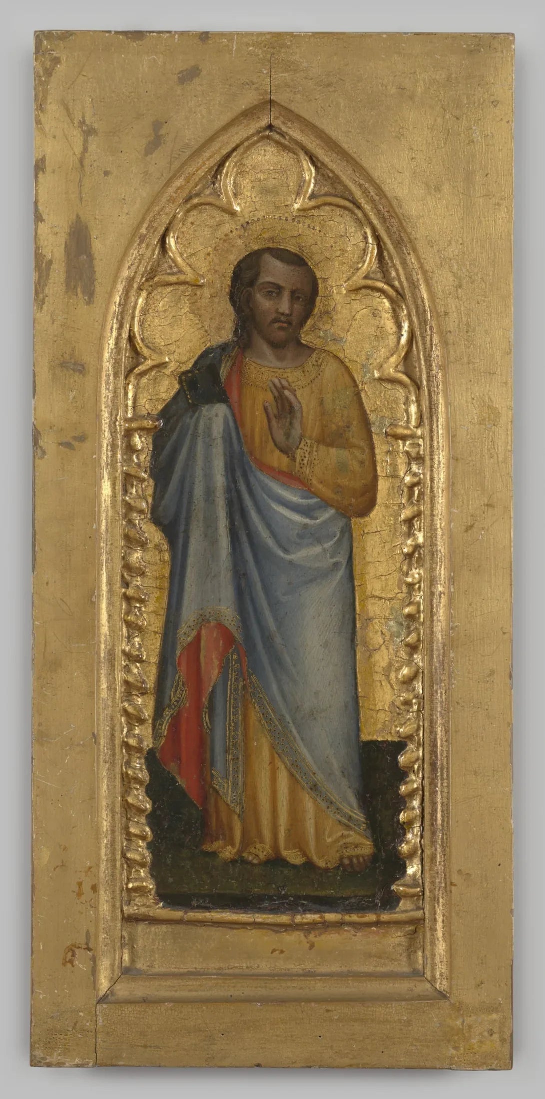 Paneelschildering, "Staande apostel", op hout door Spinello Aretino, ca. 1385, Arezzo - Spinello Aretino image 1 reproduction artisanale de tableau
