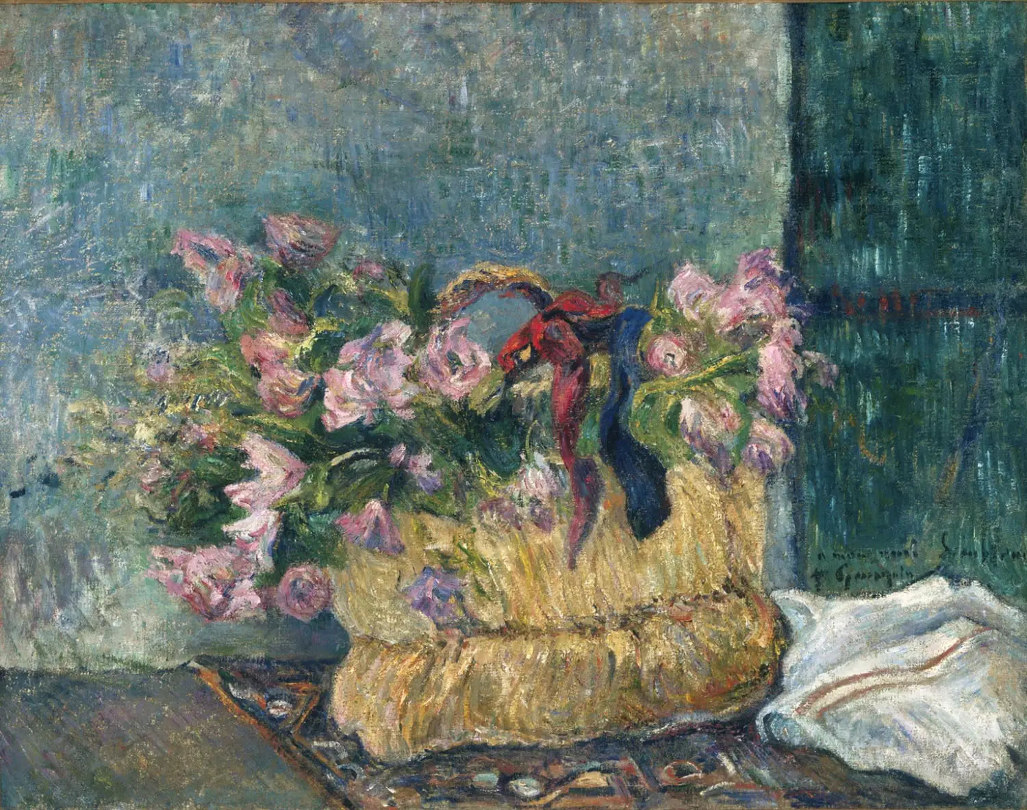 Panier de fleurs, ou Fleurs dans un panier - Paul Gauguin image 1 reproduction d’œuvre d’art à l’huile