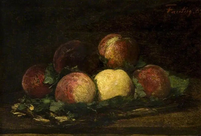 Panier de pêches - Henri Fantin-Latour image 1 copie peinte à la main à l’huile