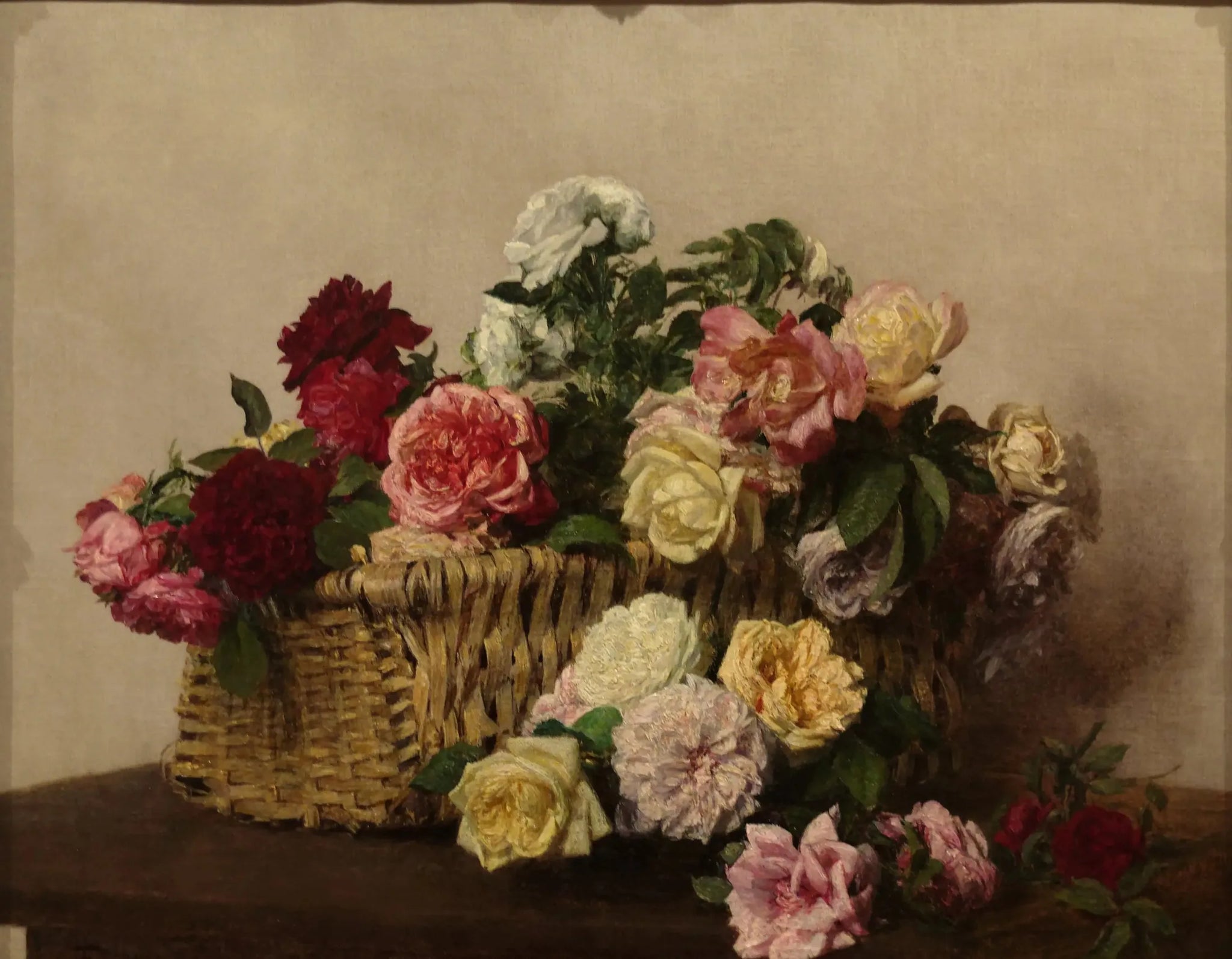 Panier de roses - Henri Fantin-Latour image 1 reproduction réalisée par Alpha Reproduction