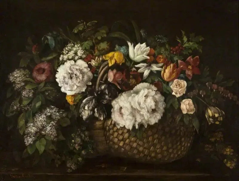 Paniers de fleurs - Gustave Courbet image 1 reproduction d’œuvre d’art à l’huile
