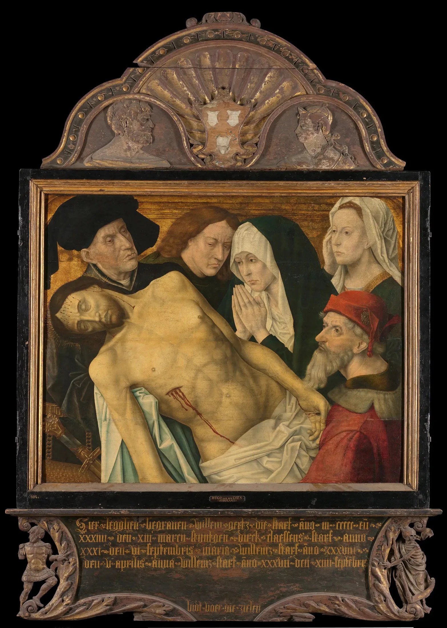 Panneau central d'un triptyque commémoratif, anciennement appelé triptyque commémoratif Gertz, avec la Lamentation - Hugo van der Goes image 1 tableau peint à l’huile sur toile