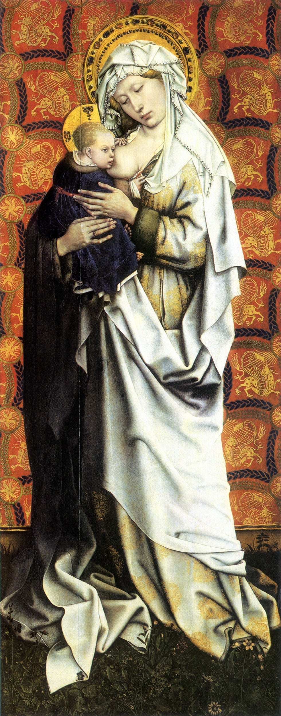 Panneaux de Flémalle : Vierge debout - Robert Campin image 1 copie peinte à la main à l’huile
