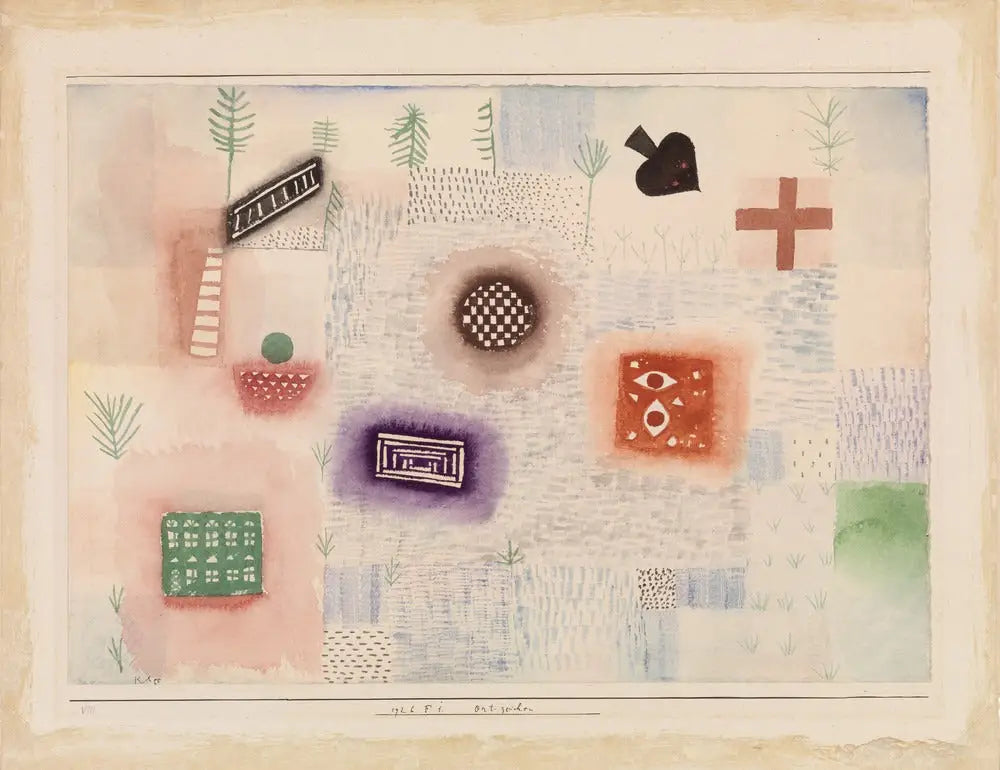 Panneaux de localisation (Ort-Zeichen) - Paul Klee image 1 reproduction de peinture à l’huile