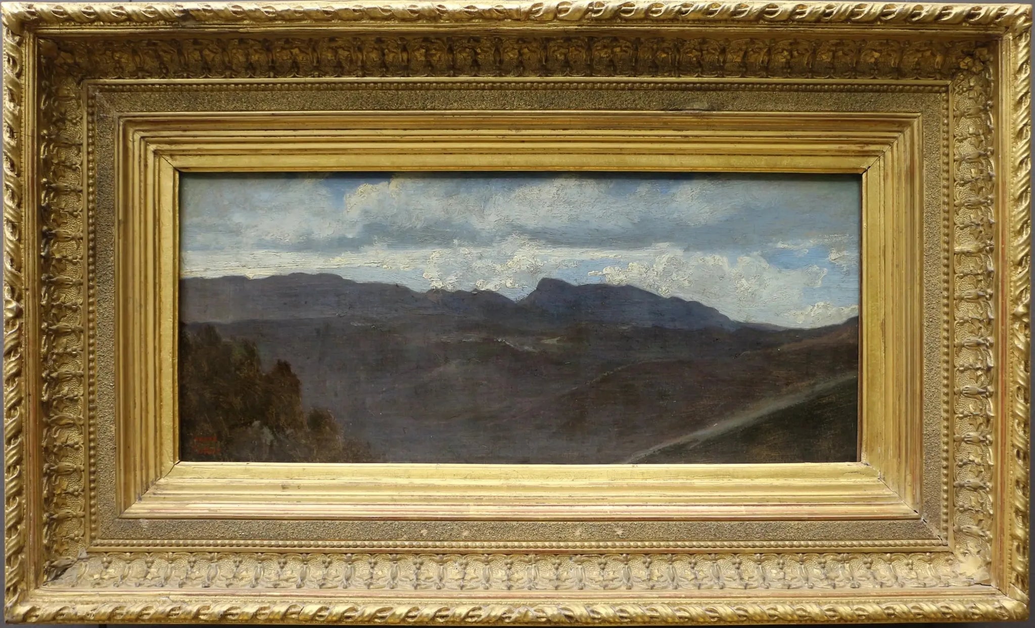 Panorama de la campagne romaine. Les monts Prenestini vus d'Olevano - Jean-Baptiste Camille Corot image 1 copie de tableau peinte à la main