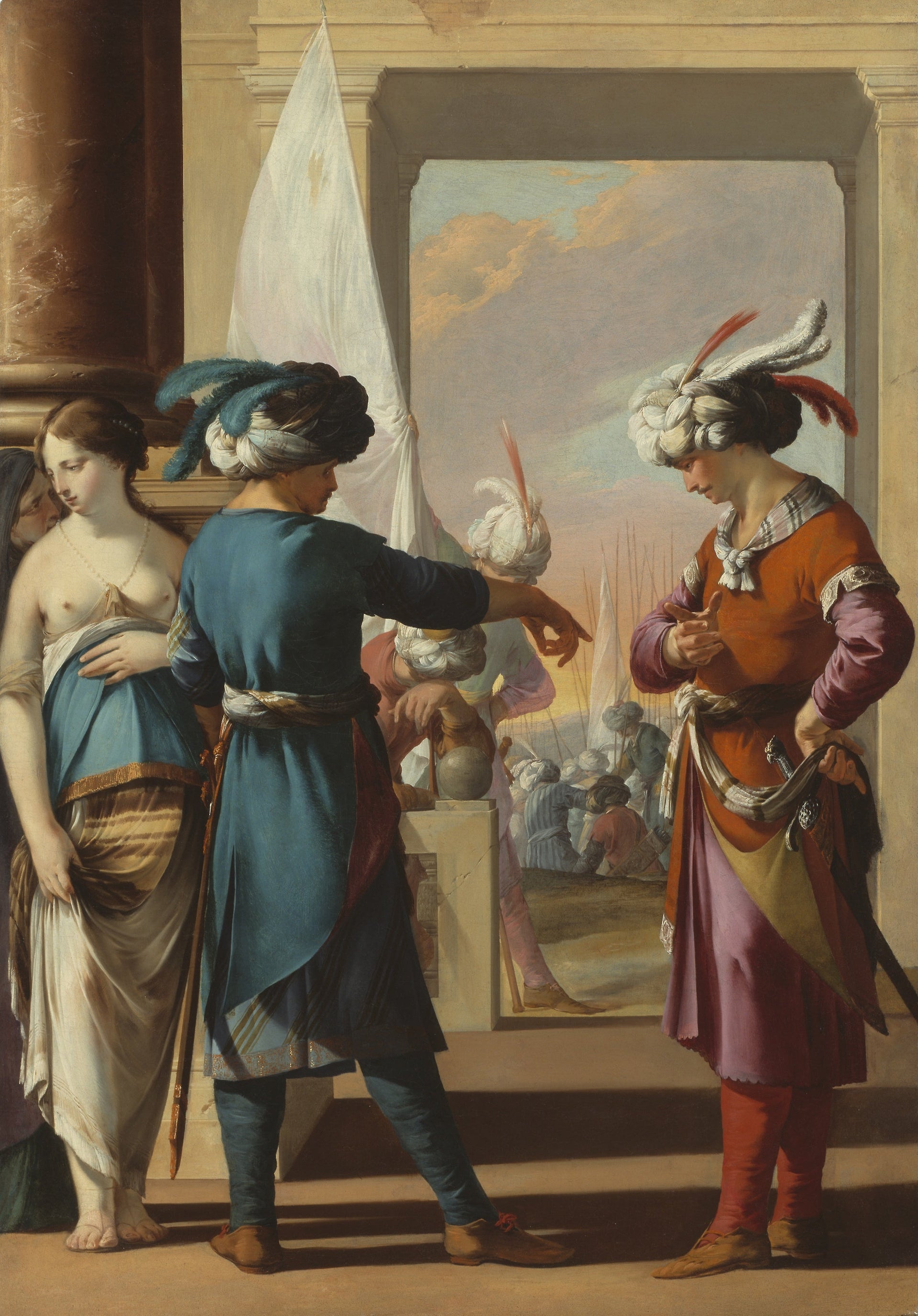 Panthéa, Cyrus et Araspas - Laurent de La Hyre image 1 copie peinte à la main à l’huile