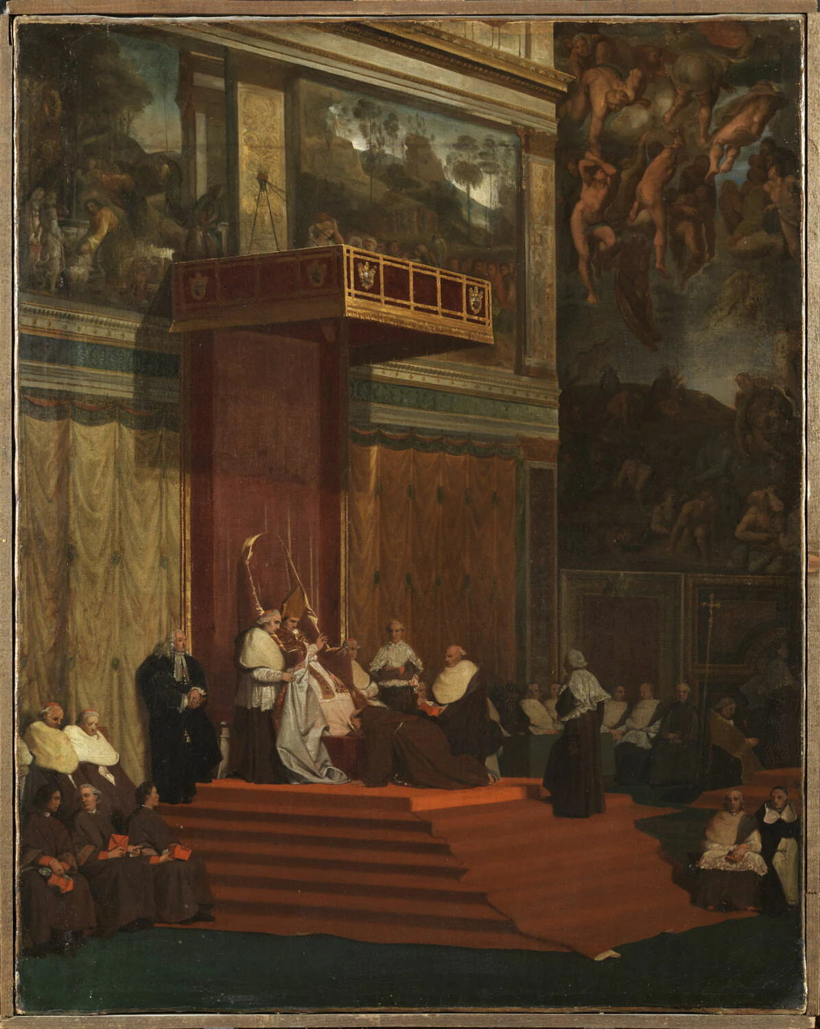 Le pape Pie VII tenant chapelle - Jean-Auguste-Dominique Ingres