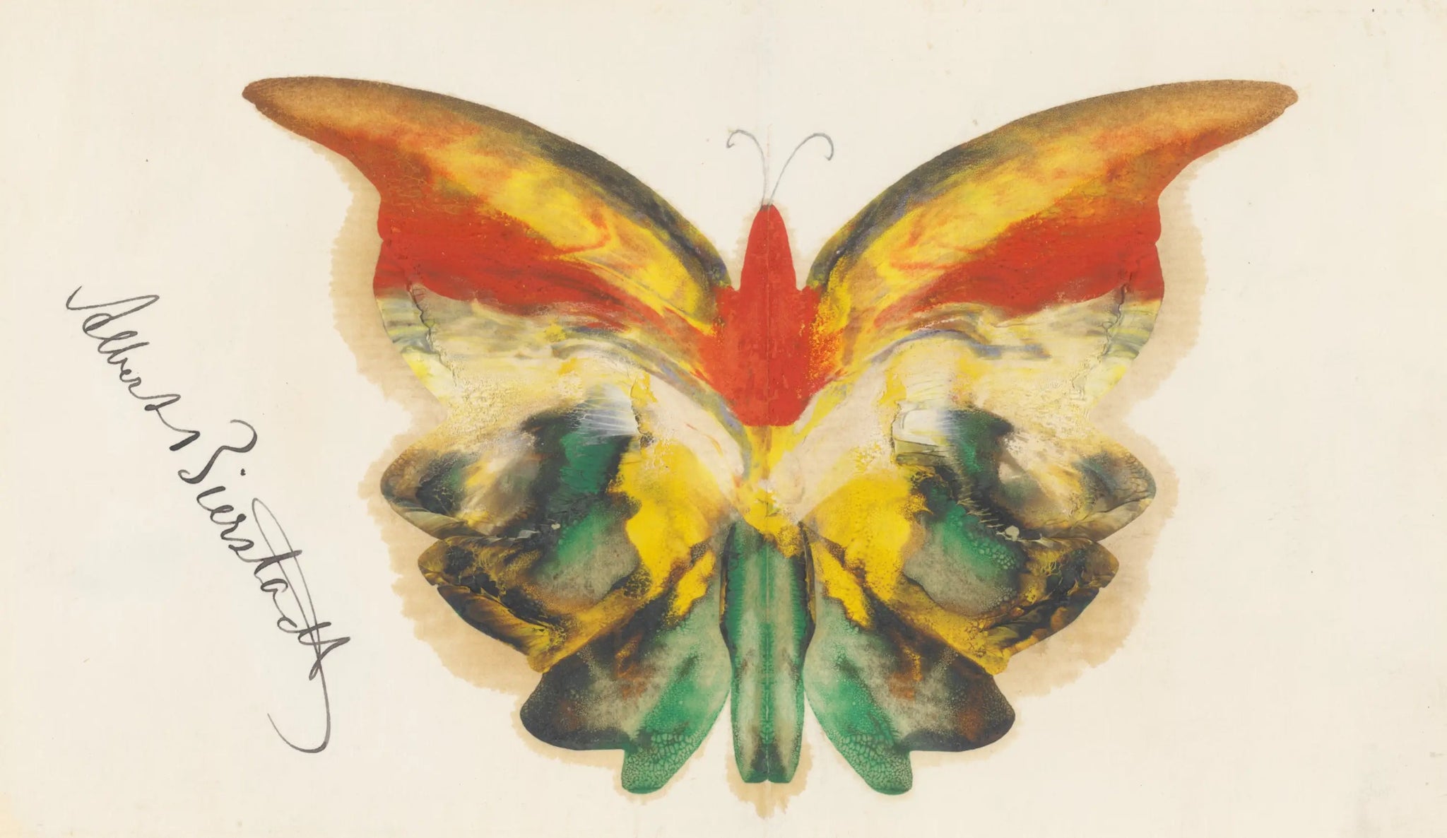 Papillon jaune - Albert Bierstadt image 1 reproduction artisanale de tableau