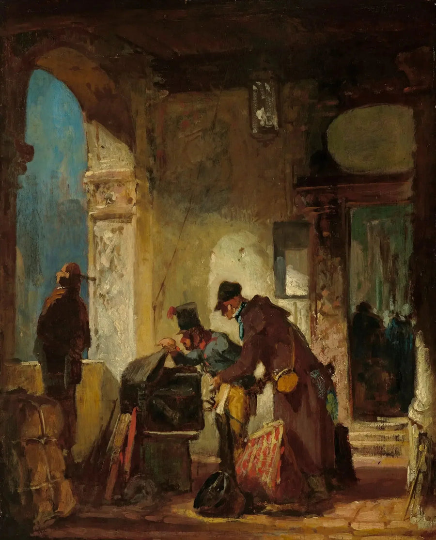 Päpstliche Zollrevision - Carl Spitzweg