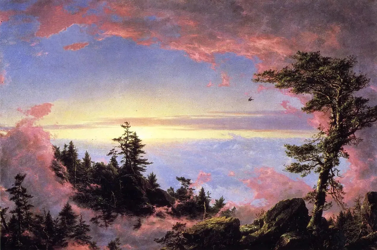 Par dessus les nuages au levier du soleil - Frederic Edwin Church image 1 reproduction réalisée par Alpha Reproduction