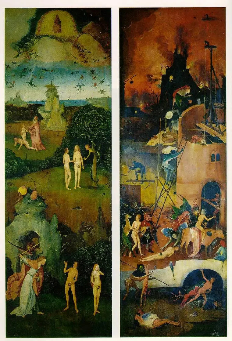 Paradis et Enfer - Hieronymus Bosch image 1 reproduction de peinture à l’huile