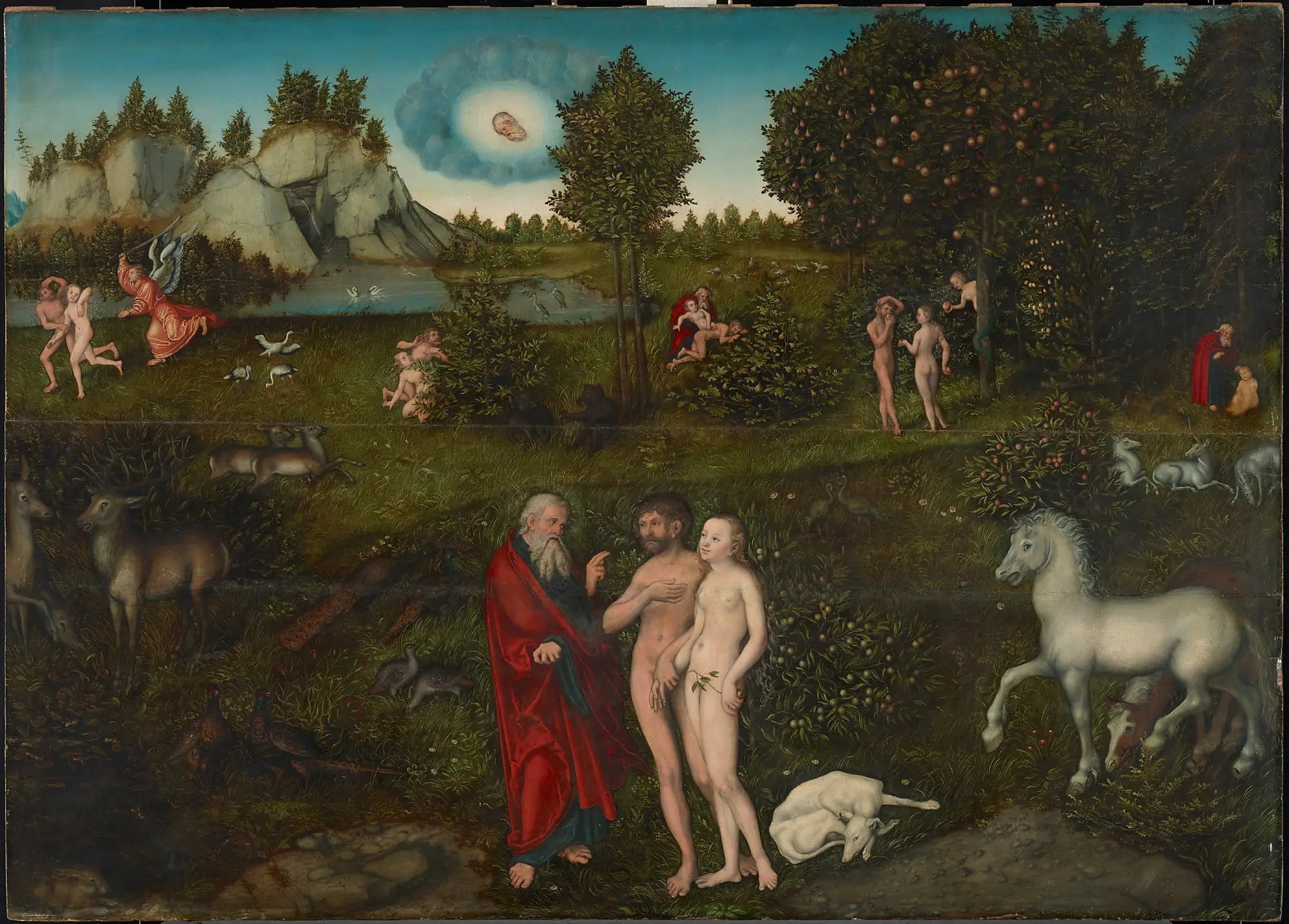 Paradis - Lucas Cranach the Elder image 1 reproduction d’œuvre d’art à l’huile