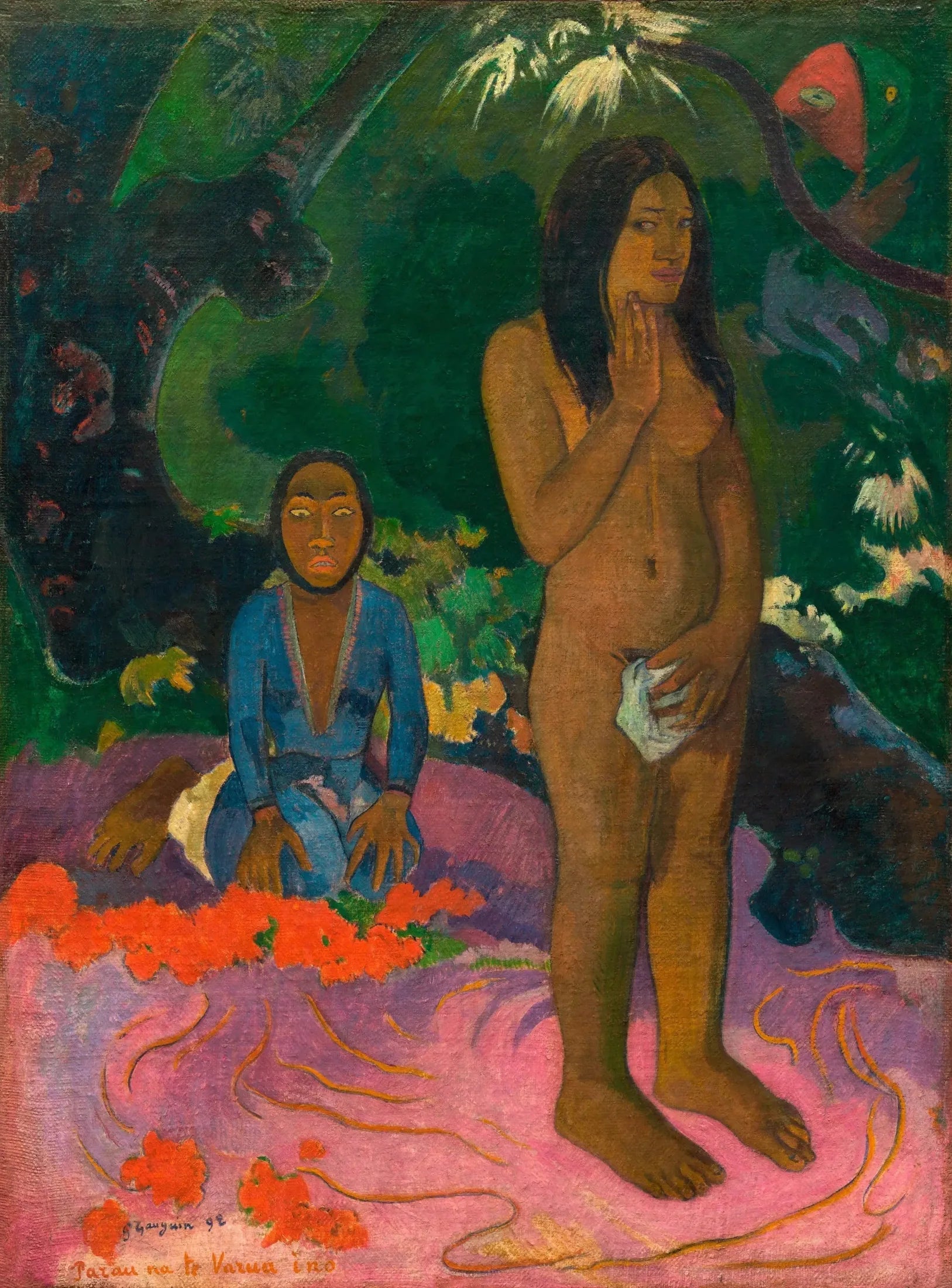 Parau na te varua ino - Paul Gauguin image 1 reproduction d’œuvre d’art à l’huile