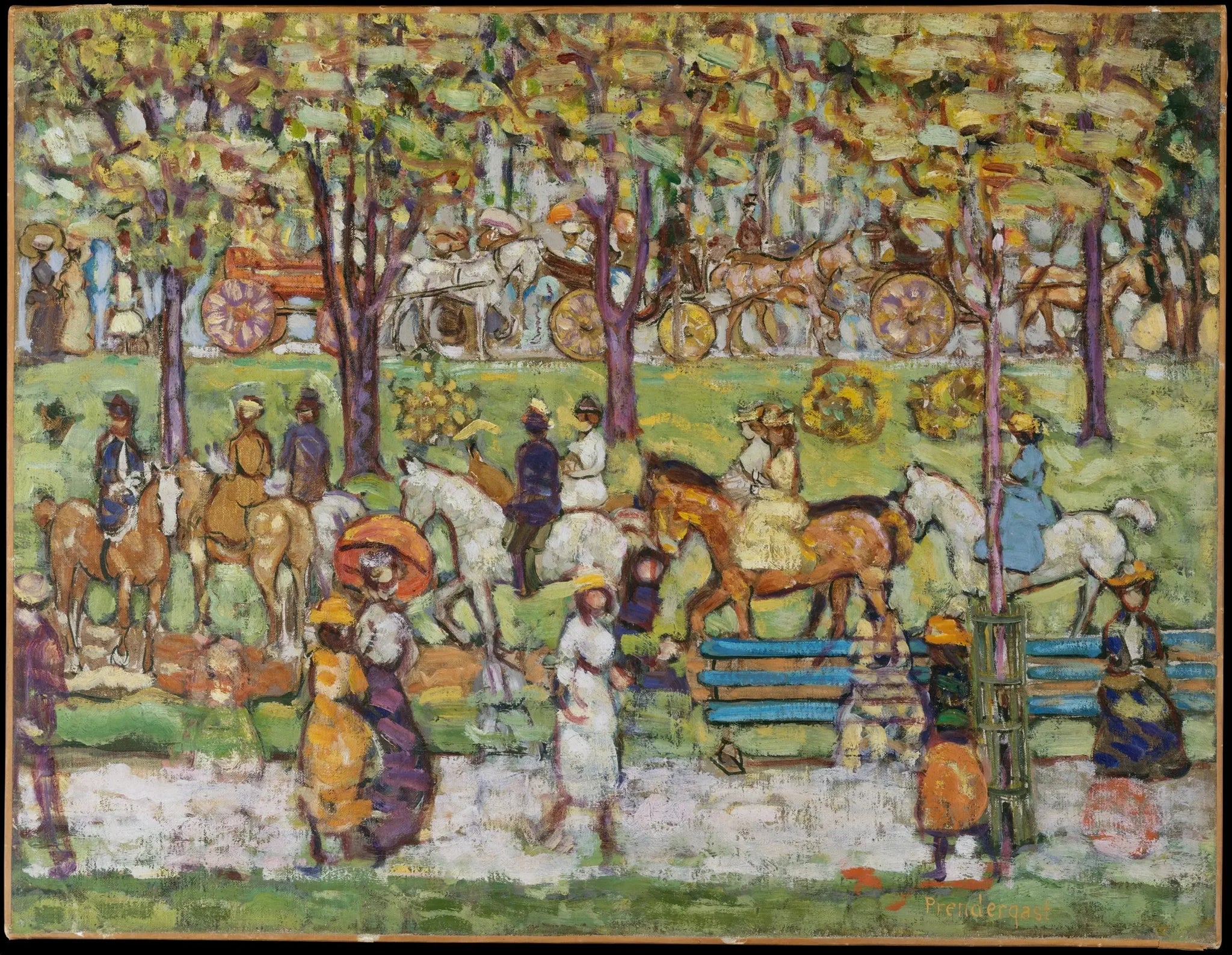 Parc central - Maurice Prendergast image 1 reproduction d’œuvre d’art à l’huile