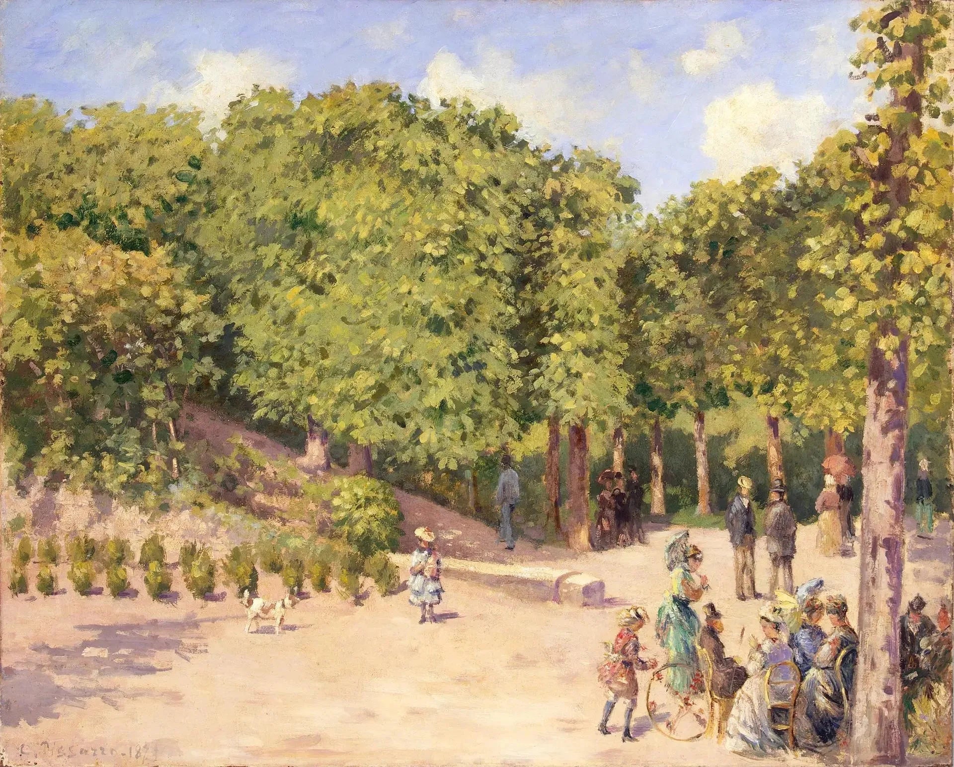 Parc de la ville à Pontoise - Camille Pissarro image 1 reproduction artisanale de tableau