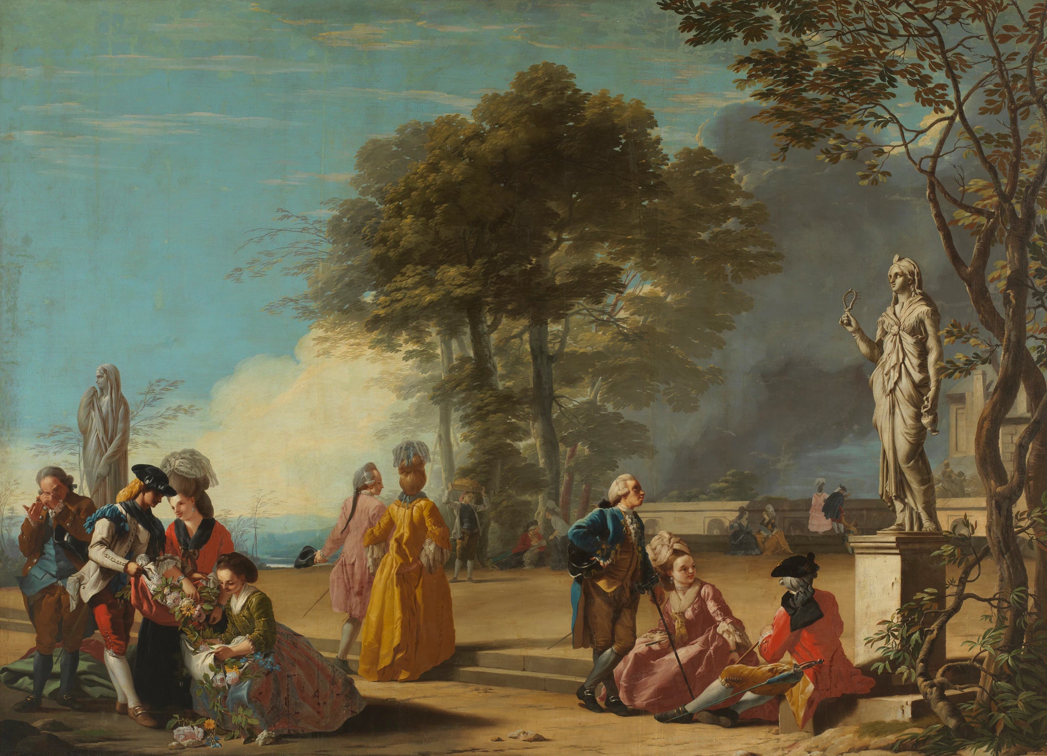 Parc du Retiro avec promeneurs - José del Castillo