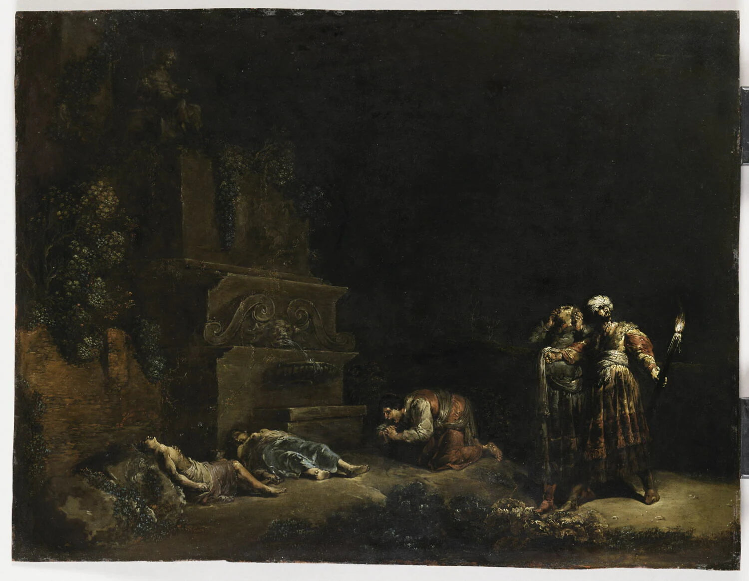 Les Parents de Pyrame et de Thisbé découvrant les cadavres de leurs enfants - Leonaert Bramer