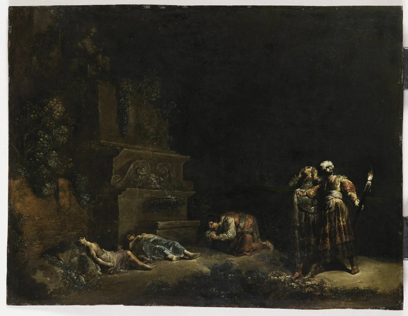 Les Parents de Pyrame et de Thisbé découvrant les cadavres de leurs enfants - Leonaert Bramer