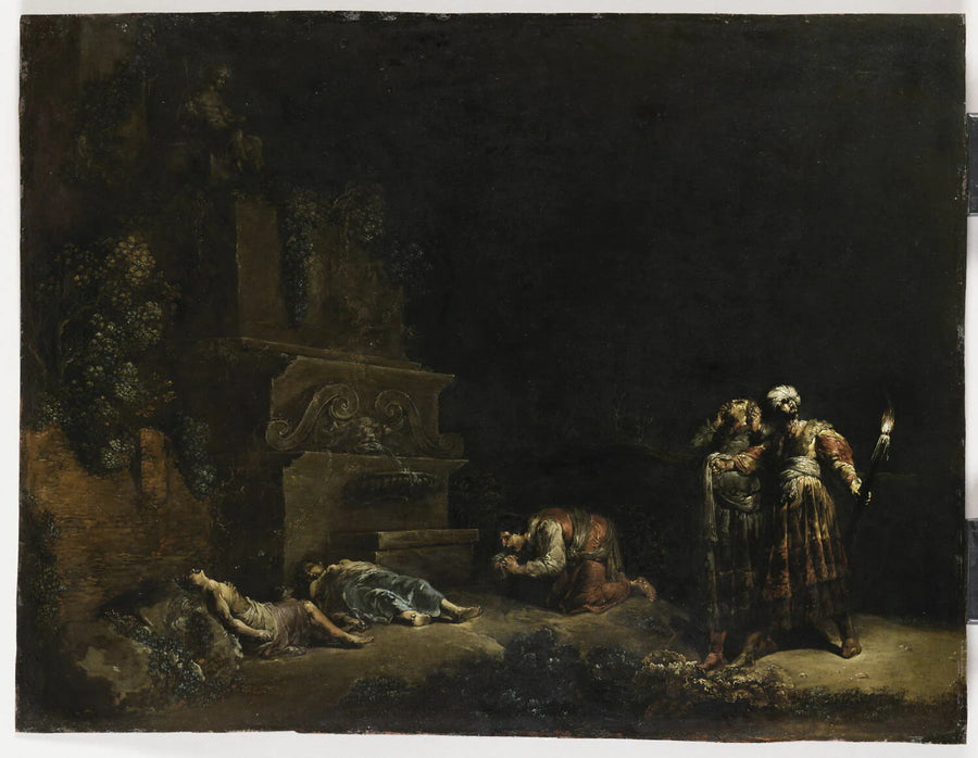 Les Parents de Pyrame et de Thisbé découvrant les cadavres de leurs enfants - Leonaert Bramer