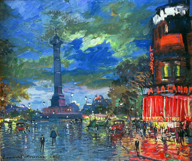 Pariis õhtul - Konstantin Korovin image 1 reproduction artisanale de tableau