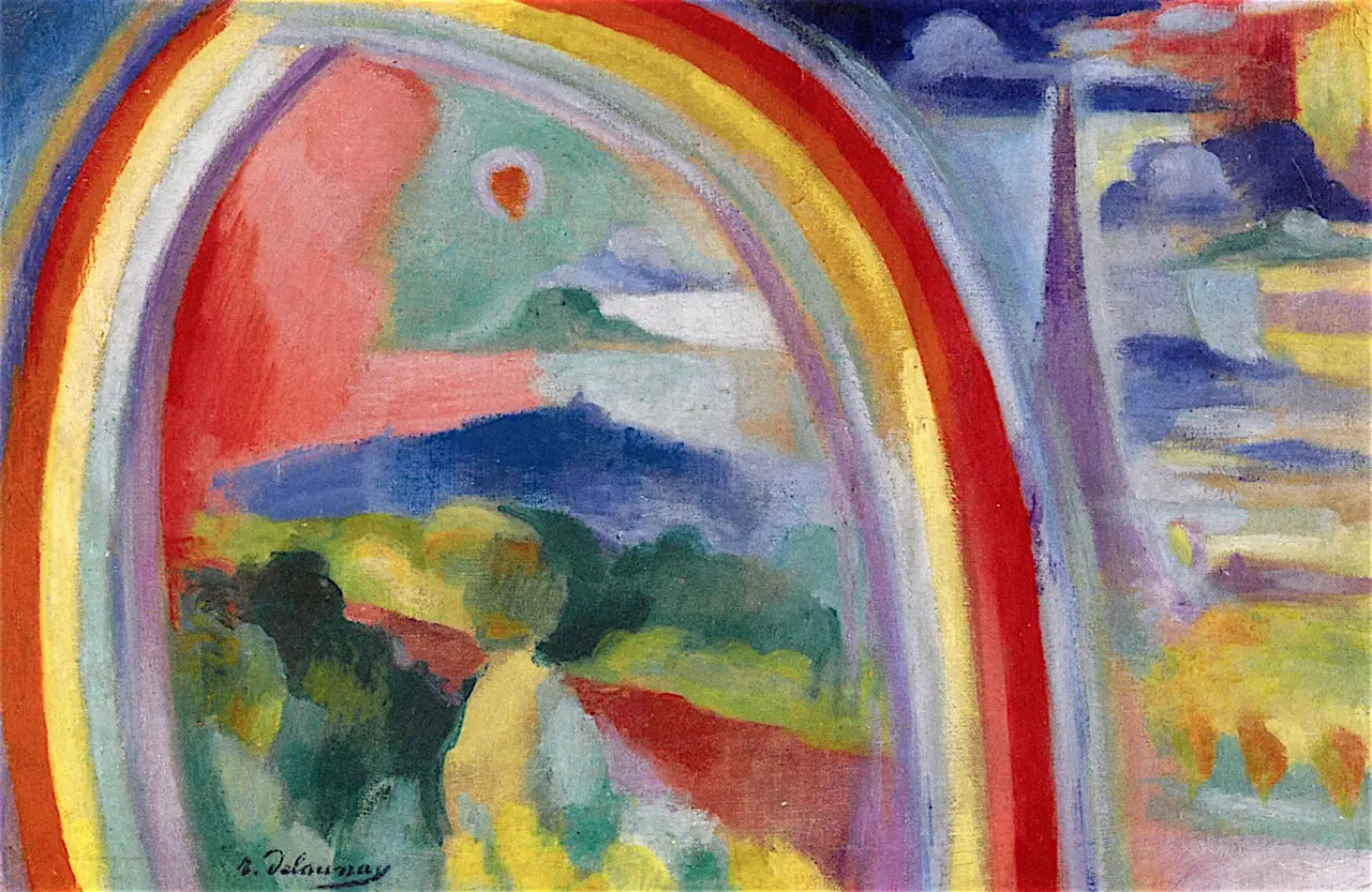 Paris avec arc-en-ciel - Robert Delaunay image 1 reproduction de peinture à l’huile