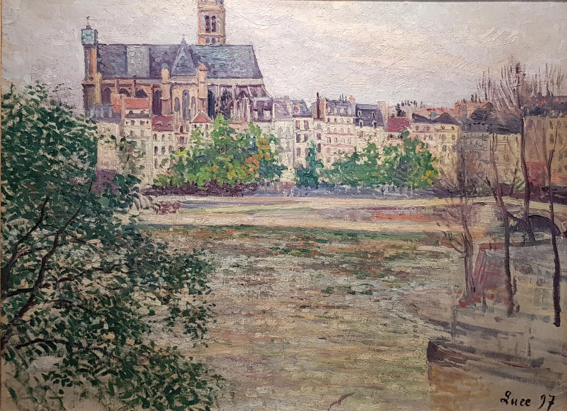 Paris, église Saint-Gervais - Maximilien Luce image 1 copie de tableau peinte à la main