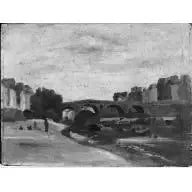 Paris. Le Pont-neuf - Jean-Baptiste Camille Corot image 1 reproduction artisanale de tableau