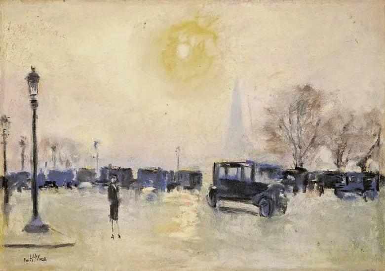 Paris, lever du soleil - Lesser Ury image 1 reproduction d’œuvre d’art à l’huile