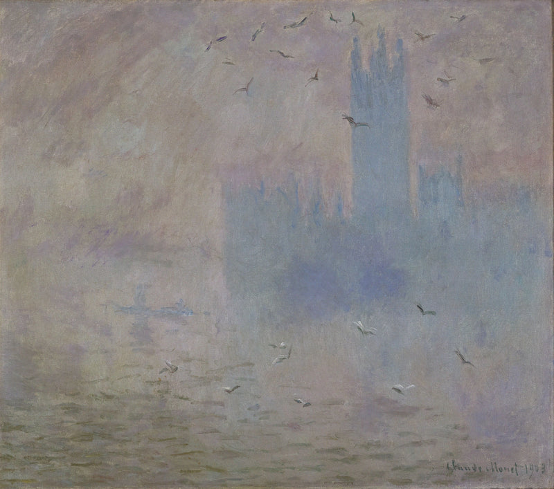 Парламент, чайки W1612 - Клод Моне
