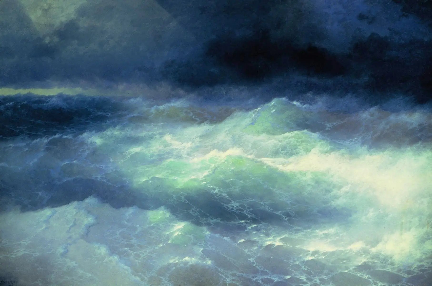 Parmi les vagues - Ivan Aïvazovski image 1 reproduction artisanale de tableau
