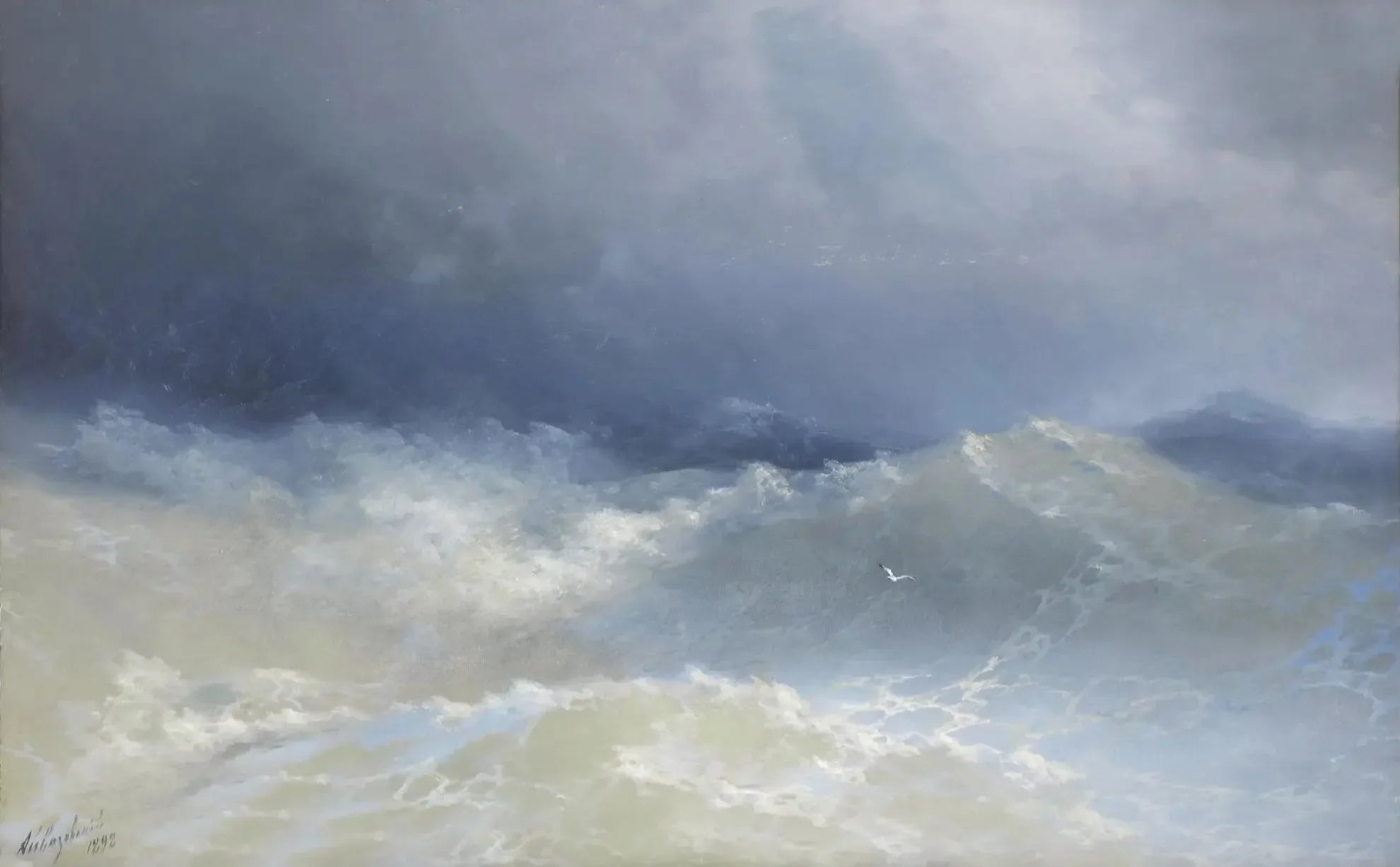 Parmi les vagues - Ivan Aïvazovski image 1 tableau peint à l’huile sur toile