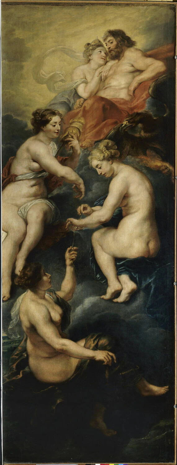 Les Parques filant le destin de la reine Marie de Médicis sous la protection de Jupiter et de Junon - Peter Paul Rubens
