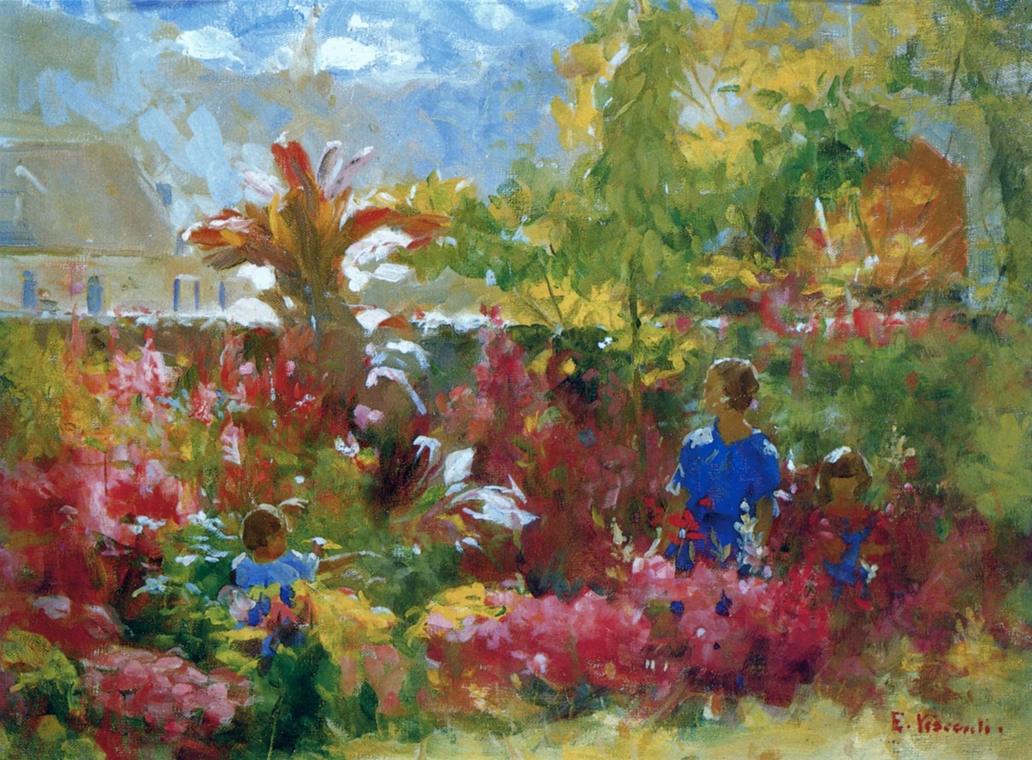 Pas de jardin - Eliseu Visconti image 1 tableau peint à l’huile sur toile