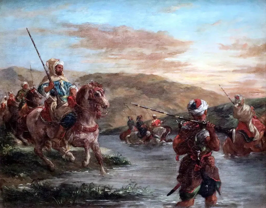 passage d'un gué au Maroc - Eugène Delacroix image 1 reproduction réalisée par Alpha Reproduction