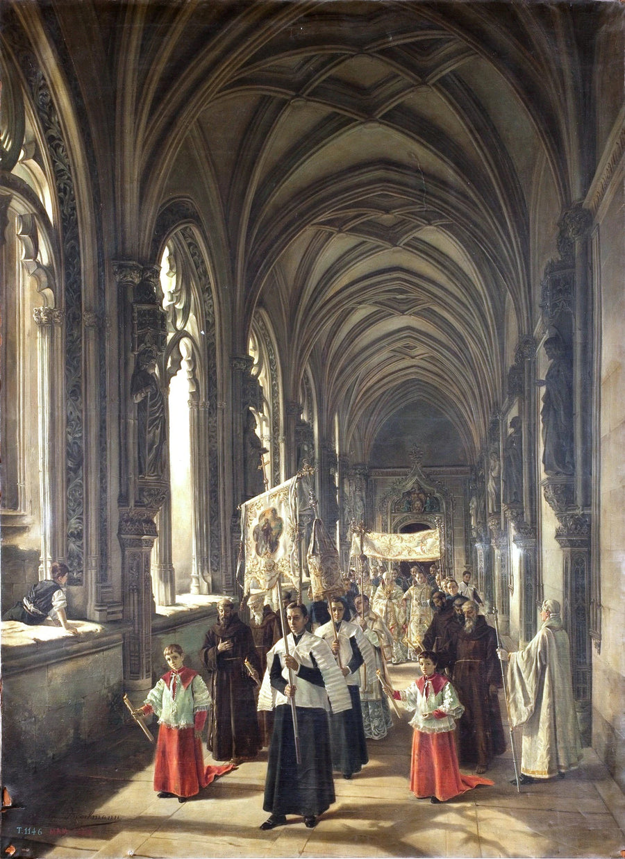 Passage d'une procession à travers le cloître de San Juan de los Reyes. Tolède - Elena Brockmann