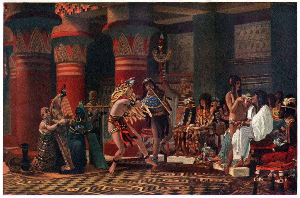 Passe-temps dans l'Égypte ancienne - Lawrence Alma-Tadema image 1 copie peinte à la main à l’huile