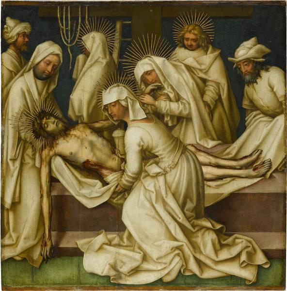 Passion grise : la mise au tombeau du Christ - Hans Holbein the Elder image 1 reproduction d’œuvre d’art à l’huile