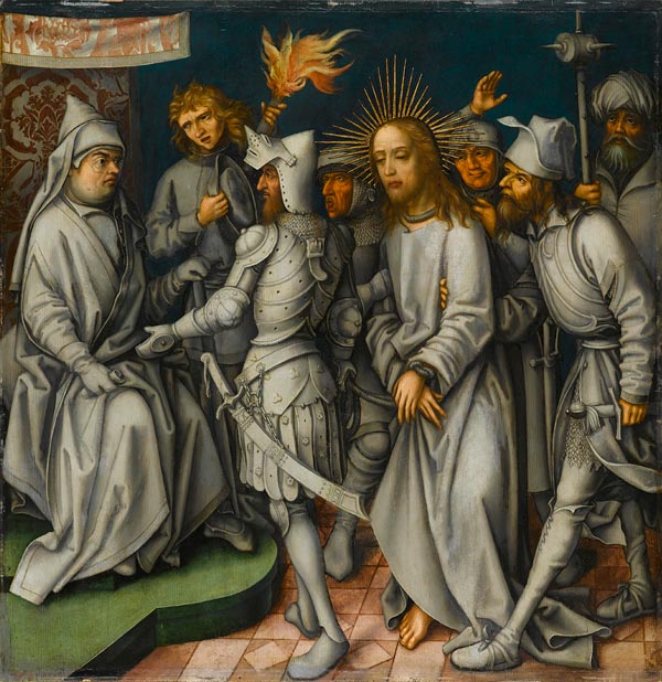 Passion grise : Le Christ devant le grand prêtre - Hans Holbein the Elder image 1 tableau peint à l’huile sur toile
