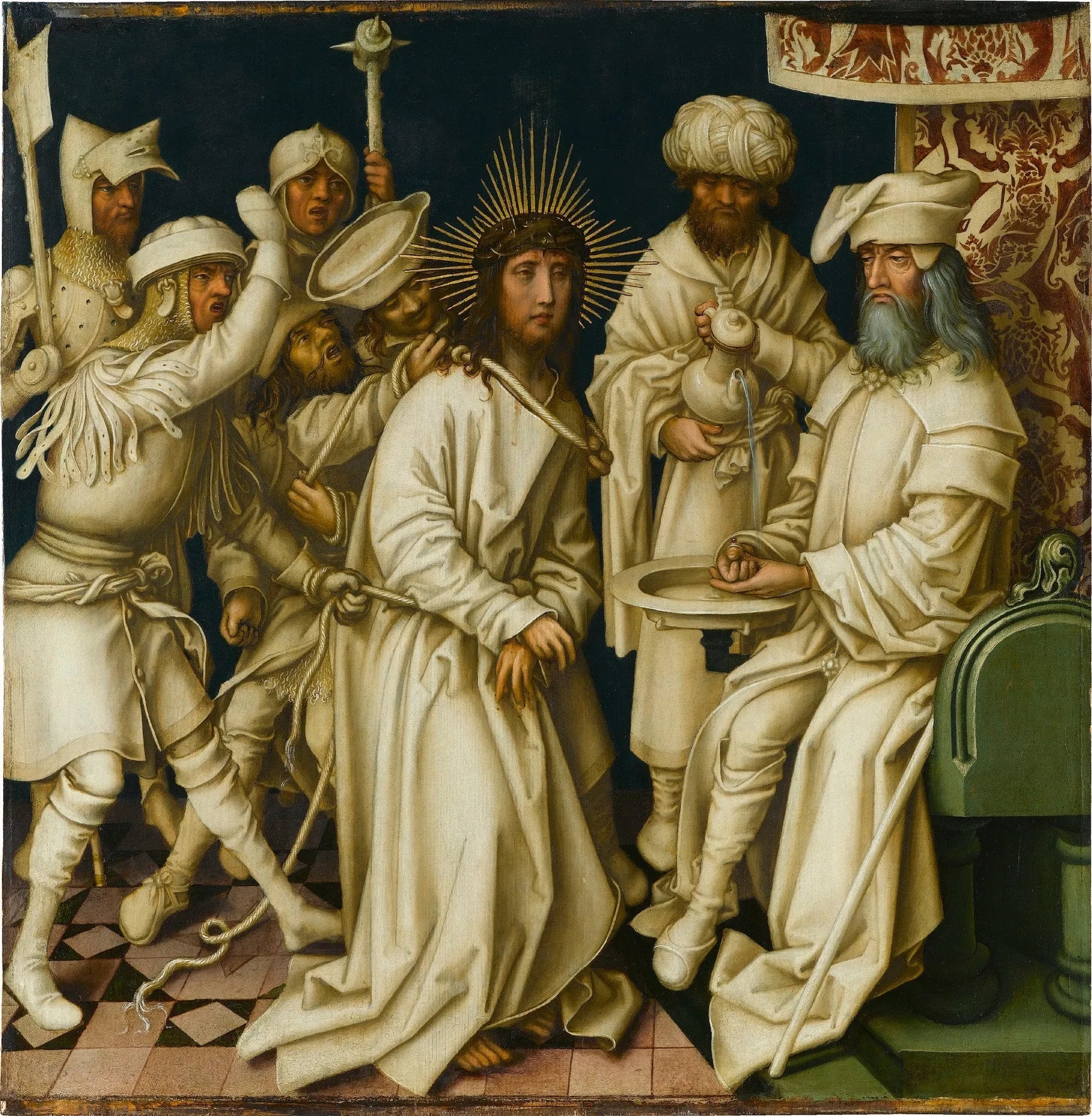Passion grise : Le Christ devant Pilate - Hans Holbein the Elder image 1 reproduction artisanale de tableau