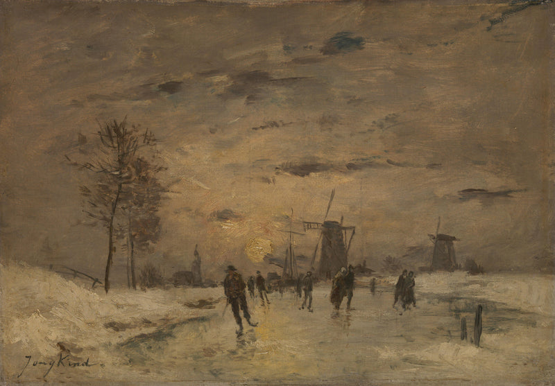 Patiner en Hollande - Johan Barthold Jongkind