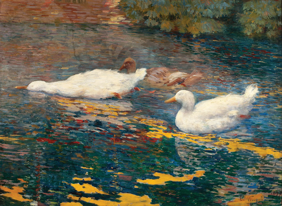 Patinhos no lago - Eliseu Visconti