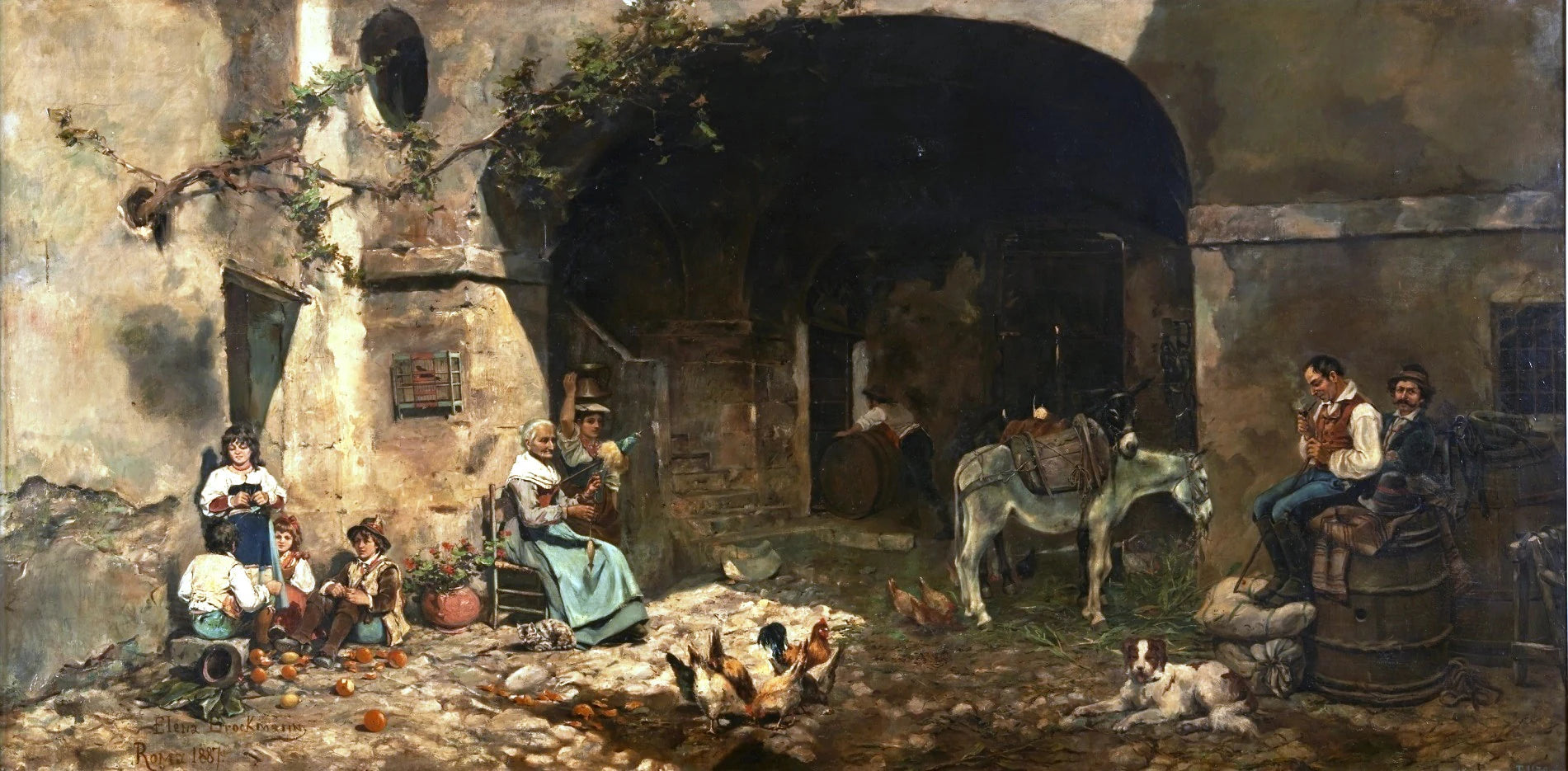 Le patio d'une auberge - Elena Brockmann