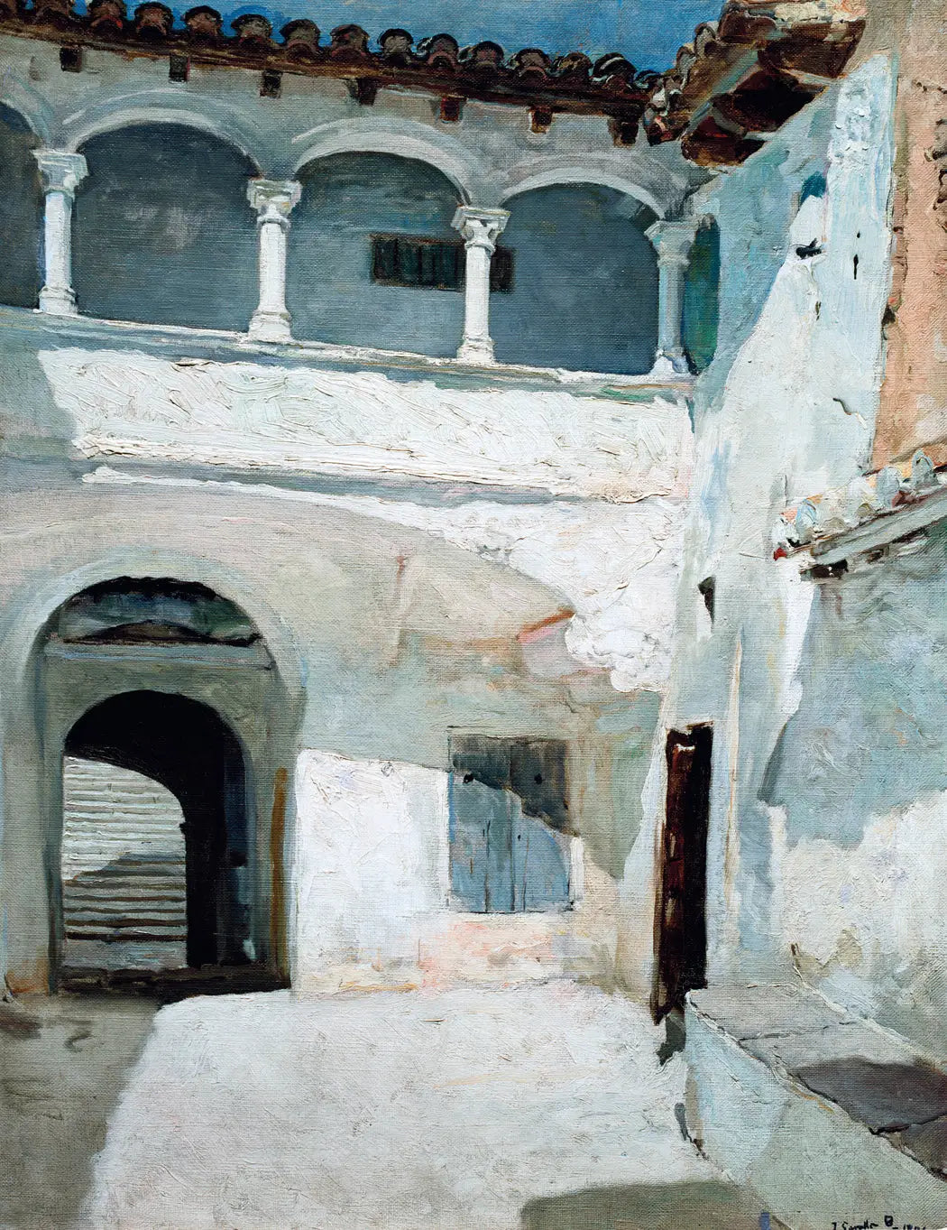 Patio de San Juan de Porta Coeli, Valence - Joaquín Sorolla image 1 reproduction de peinture à l’huile