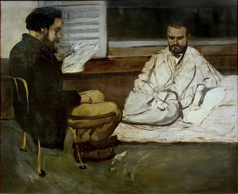 Paul Alexis lisant à Émile Zola - Paul Cézanne