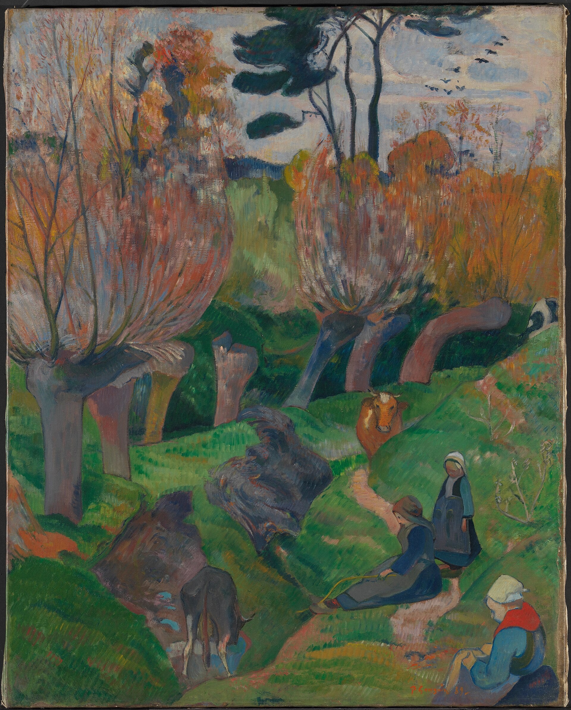 Paysage breton avec bétail - Paul Gauguin